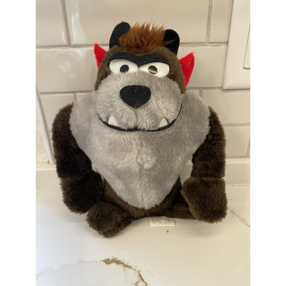 Vintage Tasmanian Devil Taz Stuffed Plush Animal‎ Toy 9 in Warner Bros 1971
